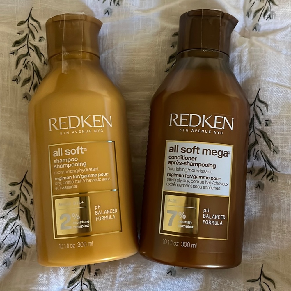 Redken all Soft shampoo and conditioner